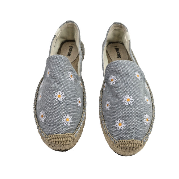 Soludos womens Daisy shoes Size 9 Smoking Slippers Slip On Flats Embroidered - Picture 2 of 16